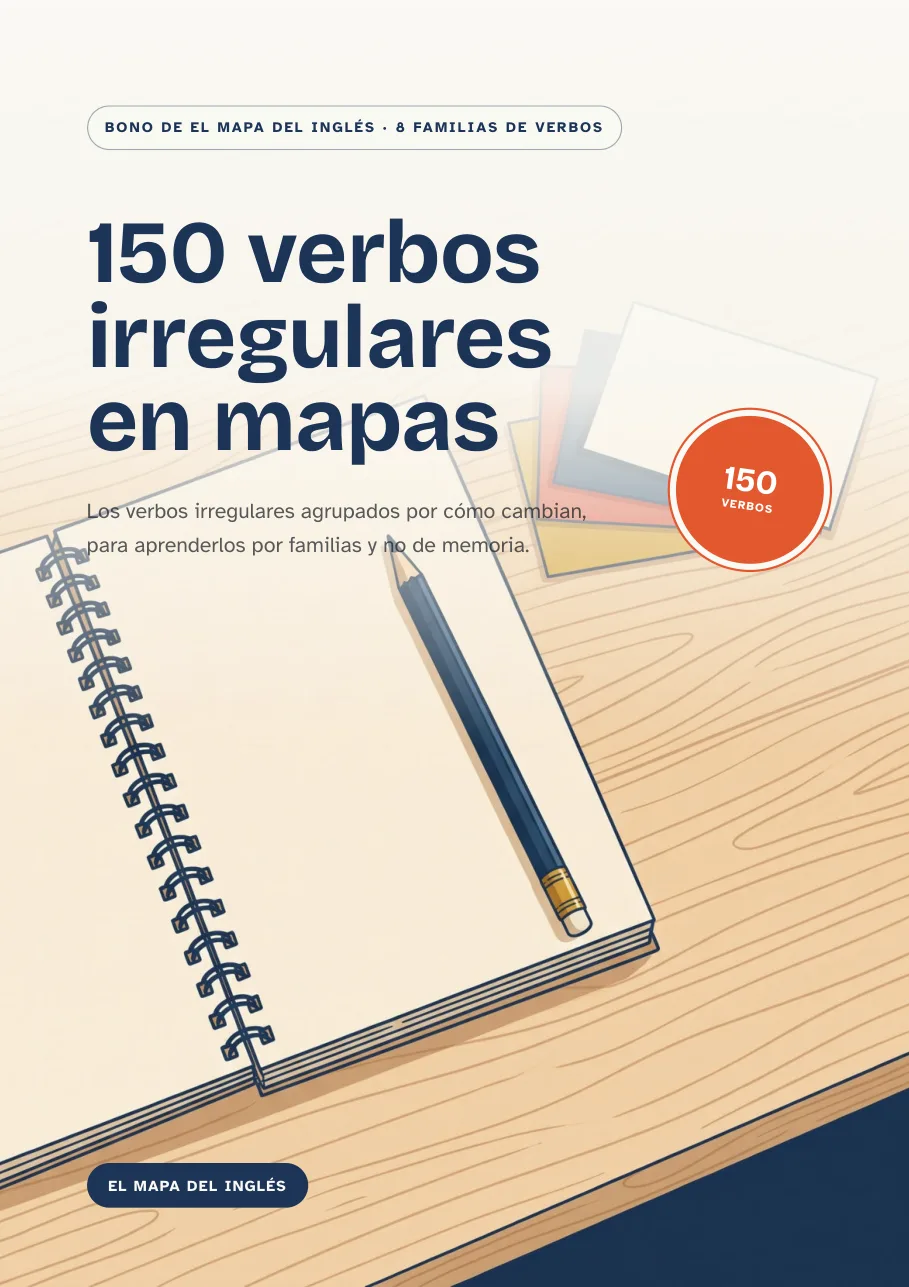 Tapa de 150 verbos irregulares en mapas